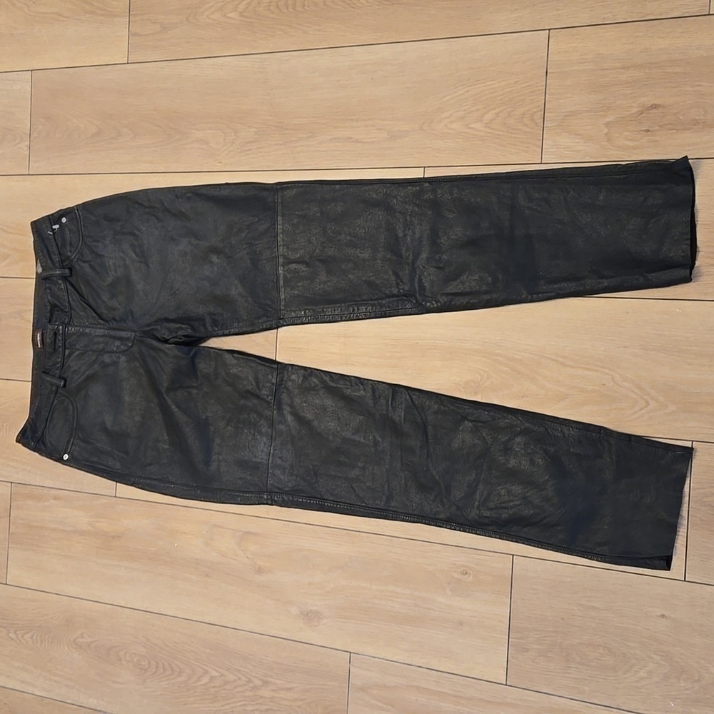 DANIER Genuine leather Straight Leg Pants size 8